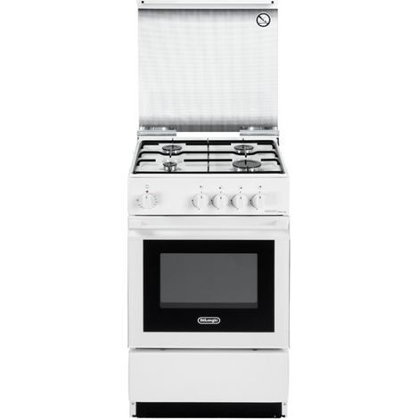 De'Longhi SESW 554 NED Cucina a Gas 4 fuochi Forno Elettrico 42 L Grill Classe A (85x50x50 cm) colore Bianco (1/3)