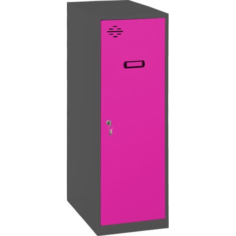 Simonrack Casier Armoire Métal Antracite Porte Rose 915x300x500mm (1/5)