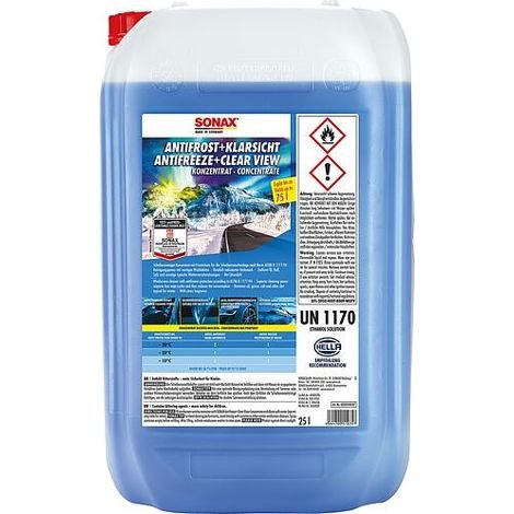 Nettoyant vitres hiver SONAX AntiFrost + Vision claire concentré Citrus Bidon 25l