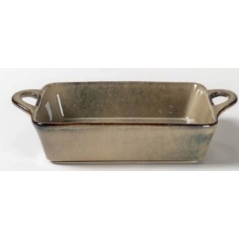 Piatto rettangolare in ceramica terre inconnue 30x22 cm, beige - Atmosphera créateur d'intérieur (1/2)
