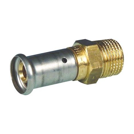 Raccord droit sertir 26-3/4" mâle (1/8)