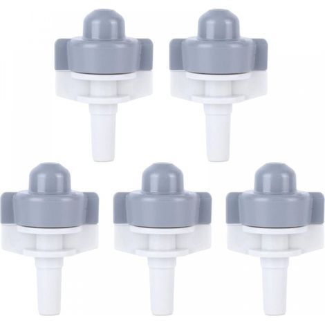 Garden Nozzle Sprayer - 5Pcs Gardening Spray Head Durable Irrigation Atomizing Nozzle for Agriculture Lawn Garden Gray (1/5)