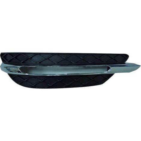 Grille de pare-choc avant droite noire avec trou LED et moulure chromé Mercedes Classe C W204 phase 2 2011-2013