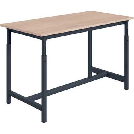 Banco da lavoro per officina regolabile in altezza - 1500x750x780/1060mm - Grigio RAL7035 - W010020244-GC