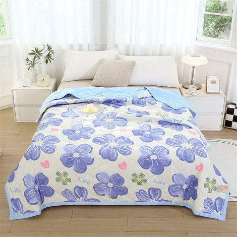 Couette Été - Coton 100 % - 100 cm x 150 cm - Lavable en Machine - Pour Bébé Enfant Adulte - 1 Pièce