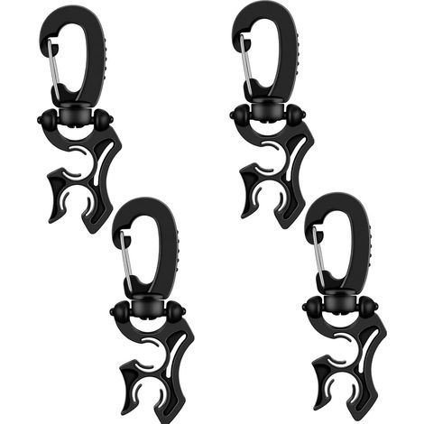 4 PièCes SéRies PlongéE sous-Marine Double Support de Tuyau Pince PlongéE sous-Marine Double Pince de Tuyau Accessoires de PlongéE et de PlongéE en ApnéE