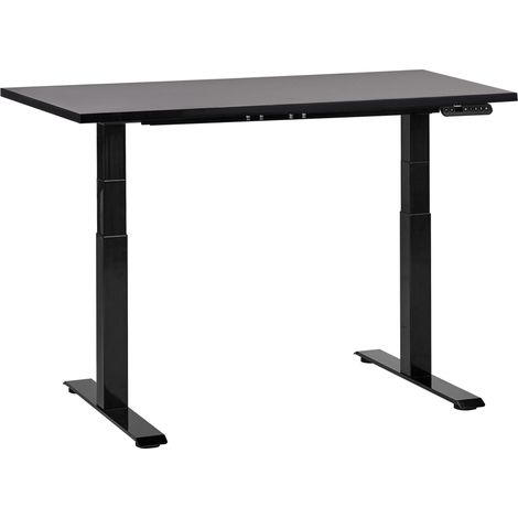 Scrivania regolabile in altezza elettricamente nero 120 x 72 cm DESTINES (1/5)