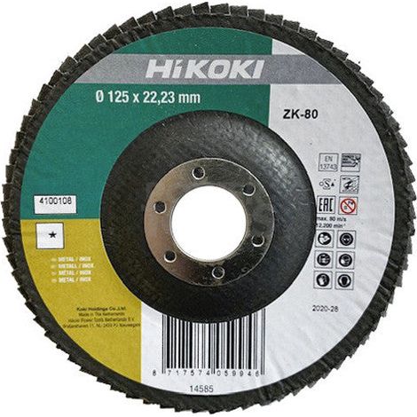 Disco a lamelle grano 80 HIKOKI 4100108 Ø125 per metallo