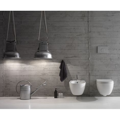 Sanitari 4all sospesi senza brida cm. 54x36 con sedile a chiusura (1/5)