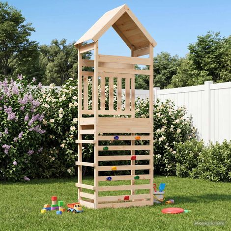 vidaXL Torre da Gioco per Esterni Naturale Legno di pino massiccio