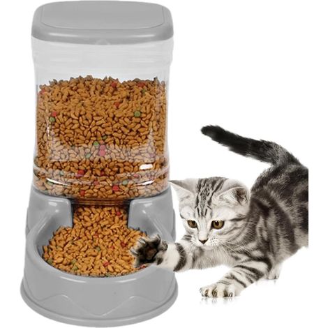 Automatischer Trinkbrunnen und Futterspender für Haustiere, kein Stecker erforderlich, 29 x 27 x 17 cm – Die Lösung für kurze Abwesenheiten oder Haushalte mit Katzen und Hunden