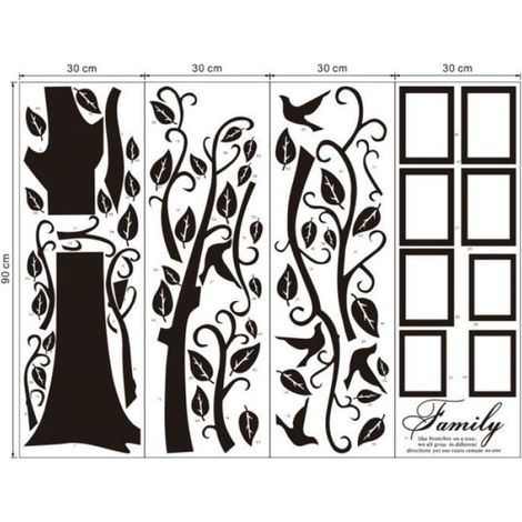 Stickers Muraux - - Arbre de Vie - PVC - Décoration Contemporaine - 250x180cm (1/4)