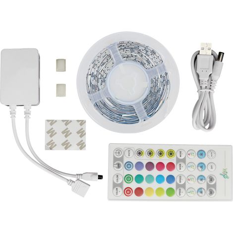 Ruban LED 3M 54 LEDs avec Contrôle WiFi et Audio, pour Décoration Maison, TV, Cuisine et Projets DIY
