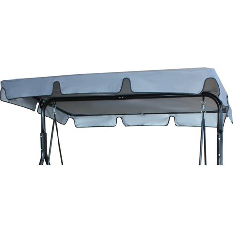 Replacement Roof Universal 3 Seat Swing Replacement Cover Awning (Only Canopy Cover) 16411415cm Grey