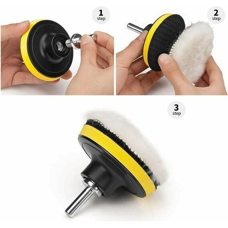 22pcs 3-inch éponge de Polissage pour Voiture Kit de Polissage avec Kit d'Adaptateur pour Polissage de Polissage de Voiture Polissant (1/4)