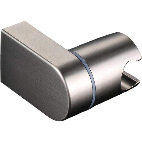 Support mural réglable pour pommeau de douche, support pivotant à 360° en ABS (nickel brossé)