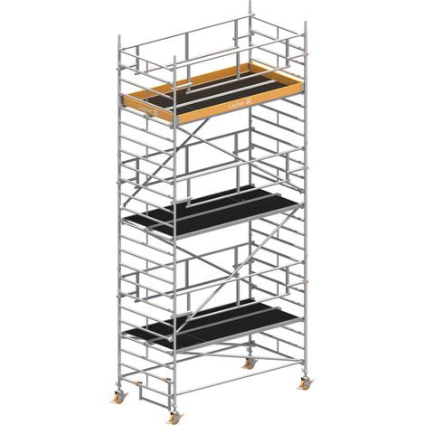 Layher Rollgerüst Uni Breit P2 Safety Plus mit Doppelgeländer 7,20m AH (1/3)