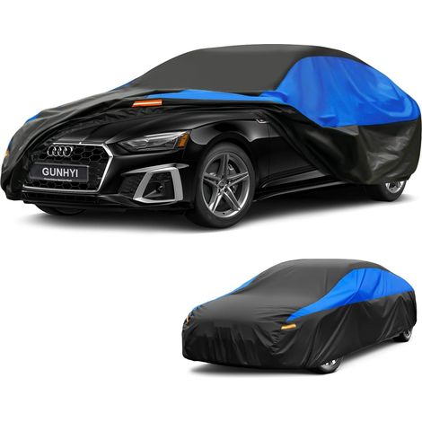 Housse de Voiture Imperméable et Respirante, Bâche pour Audi A5 S5 RS5 Sportback Cabrio Coupé Berline, Housse de Voiture Noire et Bleue, Bâche de Garage Complète pour Protéger de la Pluie.,Convient po (1/5)