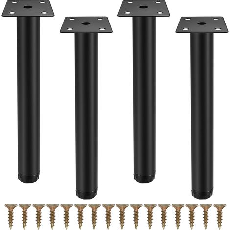 Lot de 4 pieds de meuble réglables de 20 cm (7,87 pouces) avec pieds de support fixes pour meubles/tables/chaises/canapés