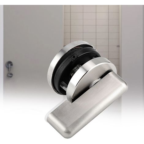 [Türstatusanzeige] Türschloss aus Zinklegierung mit Griff und Belegt-/Frei-Anzeige für WC oder Badezimmer, Türstärke 12–18 mm, silberfarbenes Aluminium mit rot/grünen Indikatoren, 1 Stück (1/5)