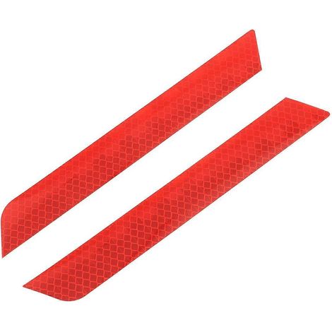 Ein Paar reflektierende PVC-Aufkleber für die hintere Stoßstange zur Fahrzeuggestaltung (Rot)-Red (1/3)