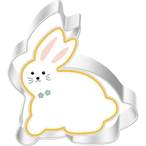 Emporte-pièce Lapin Carotte Oeuf De Pâques - Acier Inoxydable - Pour Pâtisserie Et Sandwichs - Lot De 3 (1/5)