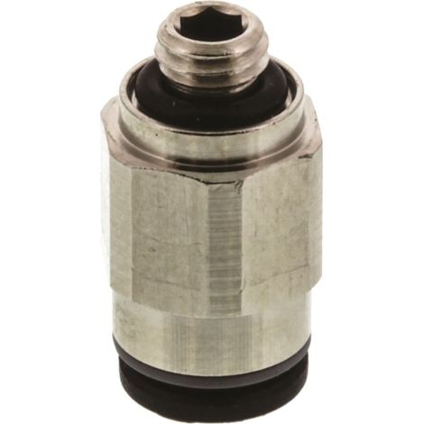 Adaptateur droit fileté hydraulique Legris LF3000 vers Enfichable 4 mm Mâle M5 ( Prix pour Paquet de 5 )