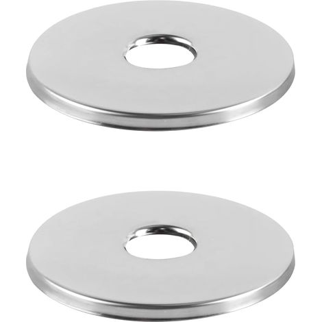 Set of 2 Rose Covers for 21mm x 80mm x 6mm Height Pipes - Tap Rosettes Suitable for Corner Valves and Individual Freshwater Handles (1/5)