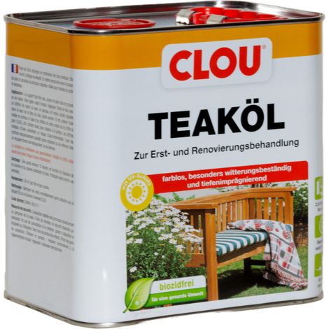 Clou Teaköl 2,5 L farblos Holzöle