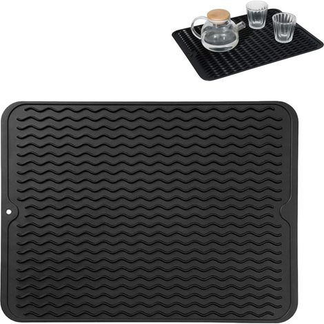 Tapis égouttoir Vaisselle, 30 x 40 cmtapis égouttoir Vaisselle Absorbant, Tapis séchage Vaisselle, Antidérapant & Résistant à la Chaleur, Idéal pour V (1/4)