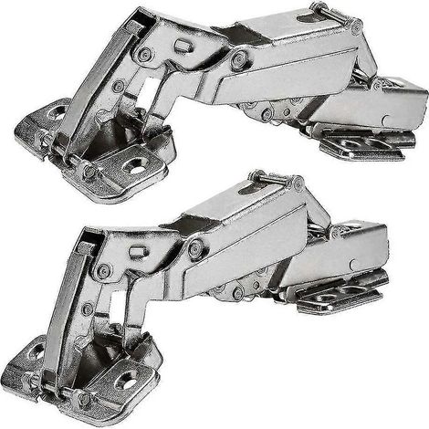 Charnières [KK]st 175 degrés pour portes d'armoires sans cadre, charnières hydrauliques invisibles à réglage réglable, neuves (1/4)