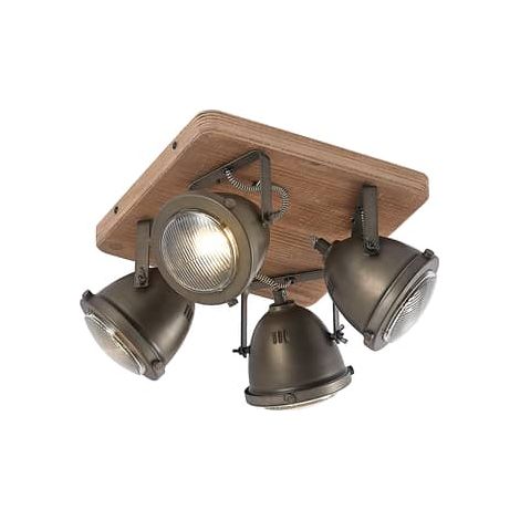 [NEUWERTIG] B-Ware Lindby Farovi Deckenspot Deckenlampe Deko Deckenlampe Gu10 Schwarz Vierflammig