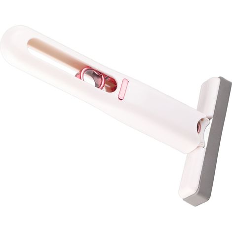 Mini balai à main portable auto-essoreur, balai court blanc avec tête en coton pour bureau et verre (1/5)