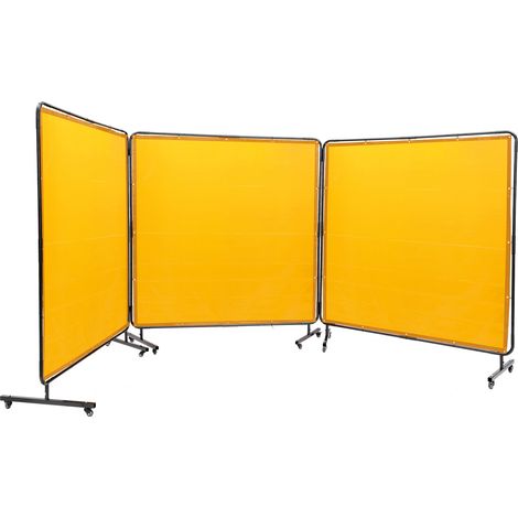 Mophorn Pantalla para soldar de 3 paneles y 6' x 6' de : ¡imprescindible para los talleres Esta pantalla de protección para soldar de vinilo resistente al fuego viene con 12 ruedas giratorias. (1/5)