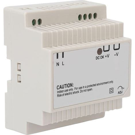 Convertisseur de Tension Rail DIN 60W, Transformateur Industriel Régulateur de tension avec protection contre les surcharges pour le contrôle industriel, transformateur monté sur rail DIN (1/5)