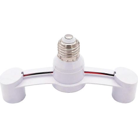 Adaptateur de douille E27, répartiteur pour 2 têtes, convertisseur de culot de lampe, support de lampe (1/4)