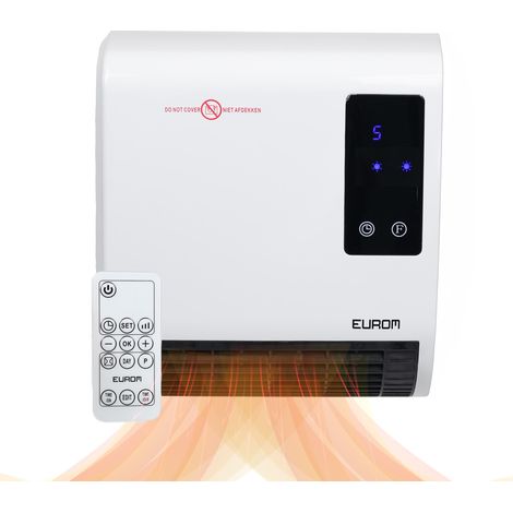 Eurom – Chauffage de salle de bains soufflant 2000W – Installation murale – Dimensions 60x60x10cm – Fonctionnement silencieux - 2000R