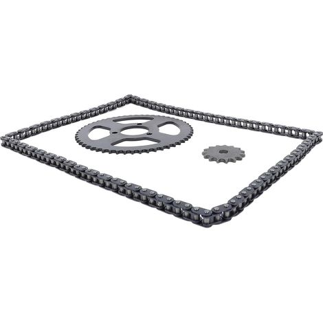 Kit de Pignon Avant Arrière T8F avec Pignon 35 Mm 54 Dents, 15 Dents 10 Mm avec Trou en H et 120 Maillons pour Motos, Karts et VTT – Performance de Mise à Niveau parfaite. (1/5)