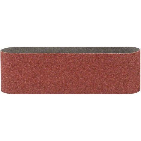 Bosch 2609256212 Bandes abrasives pour Ponceuses à bande Qualité rouge 75 x 508 Grain 80 Lot de 3 feuilles (1/5)