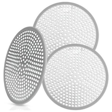 3 Pièces Attrape Cheveux Douche, Filtre Cheveux Douche Baignoire 120 mm, Grille Douche, Filtre Baignoire Anti Cheveux, Grille Baignoire Anti Cheveux, pour Cuisine, Salle de Bains Douche (1/5)