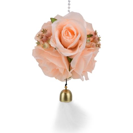 Boule de roses artificielles, accessoire de photographie innovant avec grelot, plume et champagne