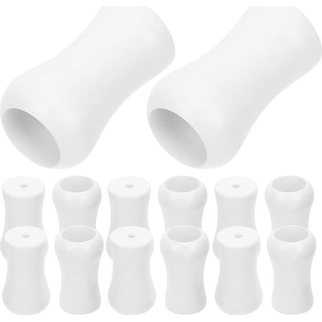 16pcs Boutons à Tirette en Plastique Blanc pour Rideaux de Fenêtre, Accessoires Faciles à Installer et Doux au Toucher, pour Chambre et Salon (1/5)