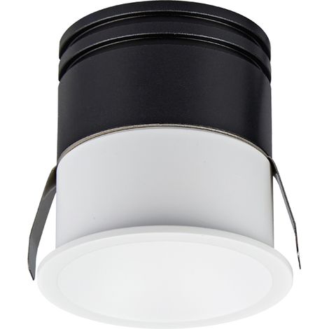 Spot LED Encastrable D50 9W IRC90 IP54 Blanc Sablé Hors Transfo ZAMBELIS S350 - 60 deg - Blanc chaud - 3000K (1/3)