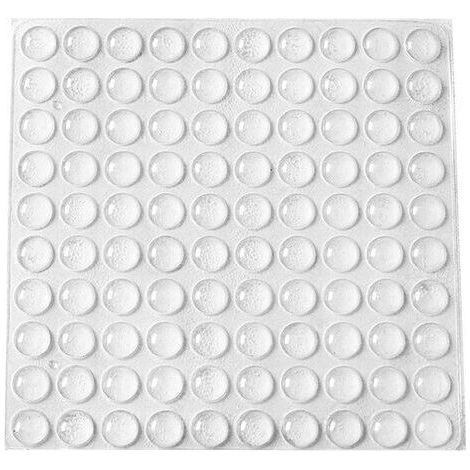 Butées de Protection en Caoutchouc,200 PCS Arrêts de Portes Mural,Tampons de Porte,Nouveau Matériau Réutilisable,Transparente Pieds Adhésifs Anti-Choc Pour Protéger Les Murs et Meuble,10×3mm (1/5)