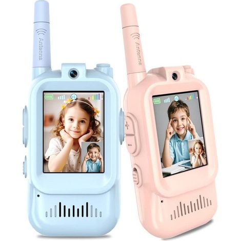 Talkie-walkie vidéo enfant rechargeable – Caméra HD, changement voix – 650 mAh – Cadeau (1/5)