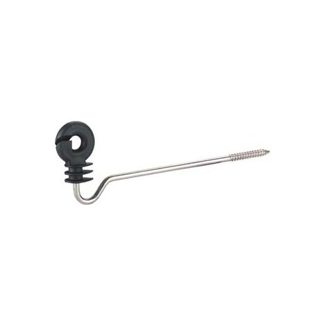 ISOLATORE ELETTRORECINZIONE AD ANELLO CON VITE LUNGA PER LEGNO- - vite zincata mm.220 - 10 pezzi KERBL