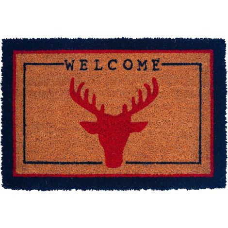 Welcome Coir Doormat, Non-Slip, 60x40 cm (1/5)