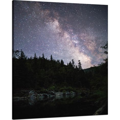Lienzo impreso con cielo estrellado espacial, 80x100