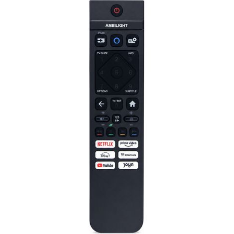 Télécommande TV rétroéclairée sans commande vocale, compatible avec Philips SRC-3216-11/12/06, 3212, 3215-06/01 (1/5)