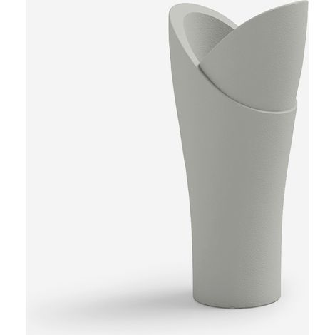 Vaso da esterno in polietilene a forma di bocciolo Assia 85 - Silver (1/3)